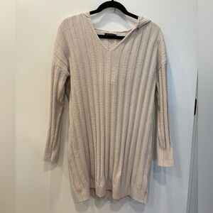 American Eagle Outfitters Beige Ribbed Sweater Dress